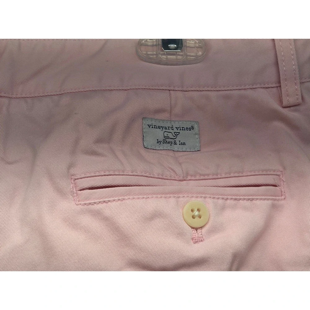 Vineyard‎ Vines Mens Pink Breaker Cotton Twill Chino Shorts Size 35 RN2318245